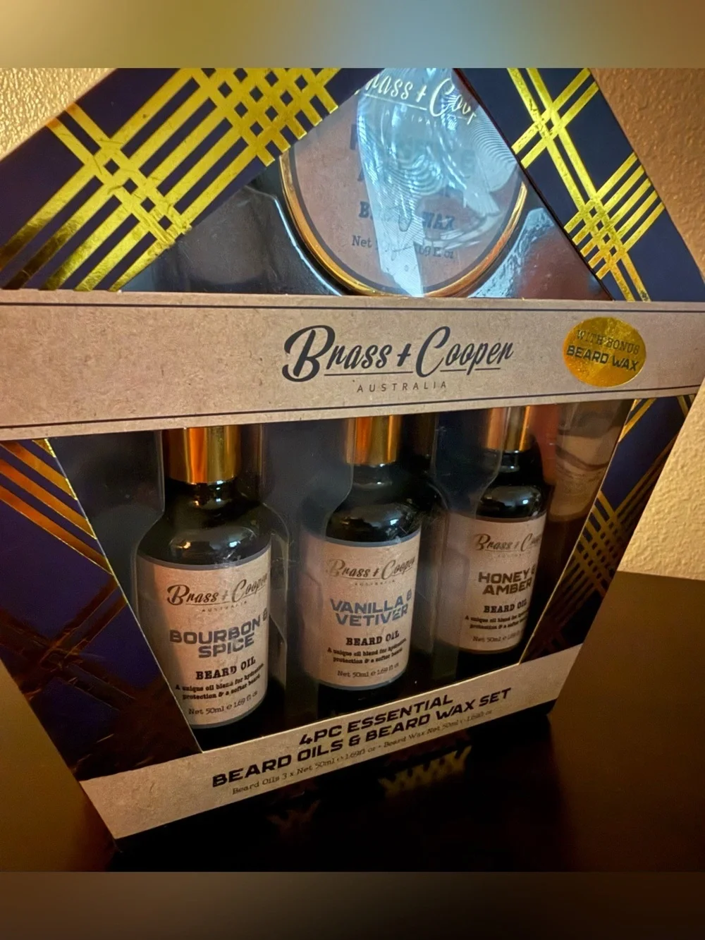 Brass & Cooper Australia 4PC Essential Beard Oils & Beard Wax Set Men’s Grooming
